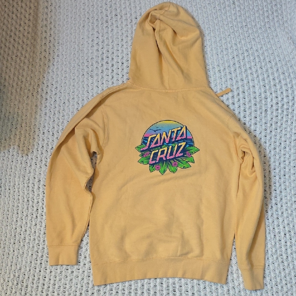 Santa Cruz Skateboards Small Pale Yellow Crewneck Hoodie - Picture 4 of 6